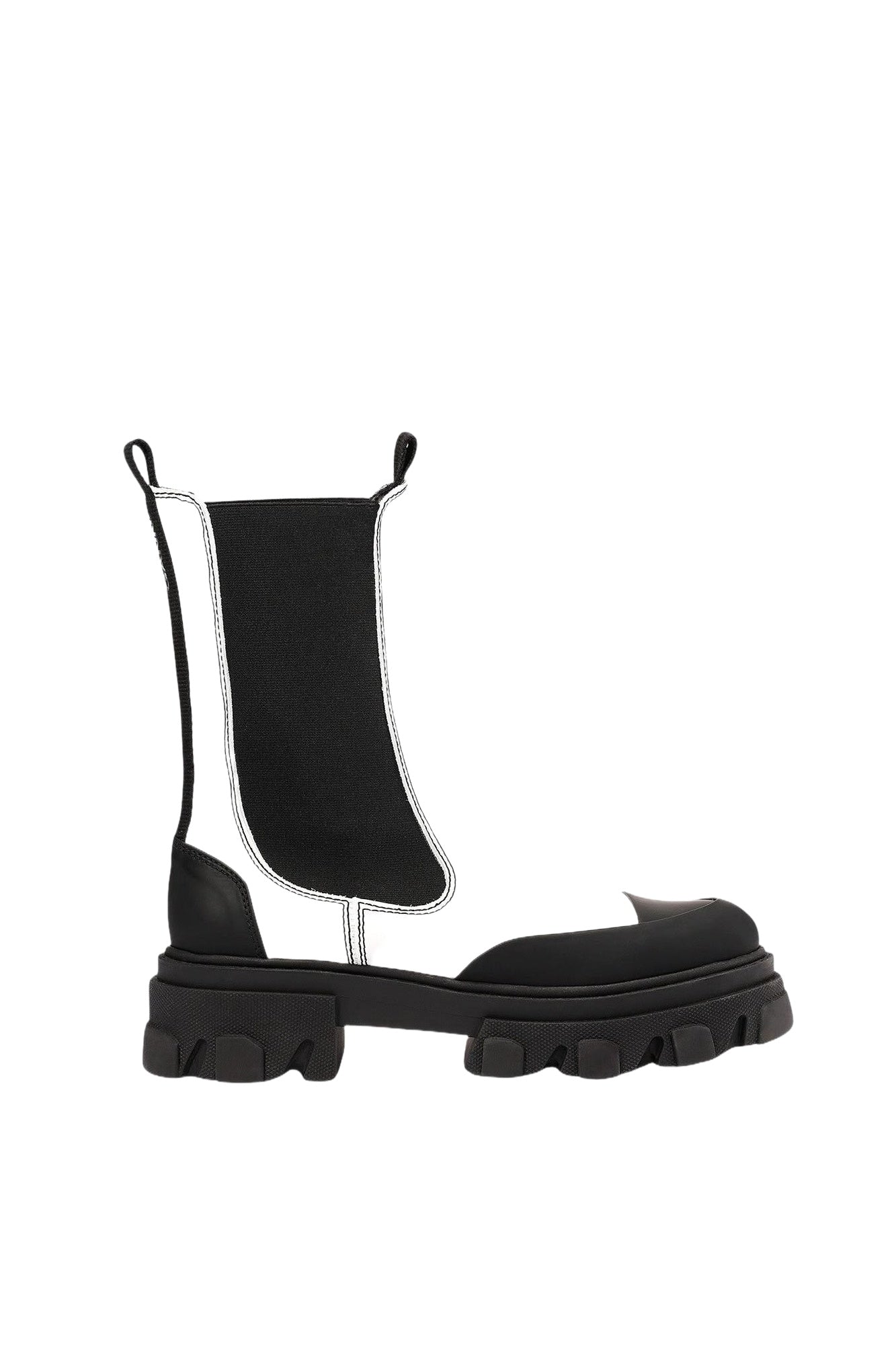 Bottes Chelsea mates en cuir - Egret