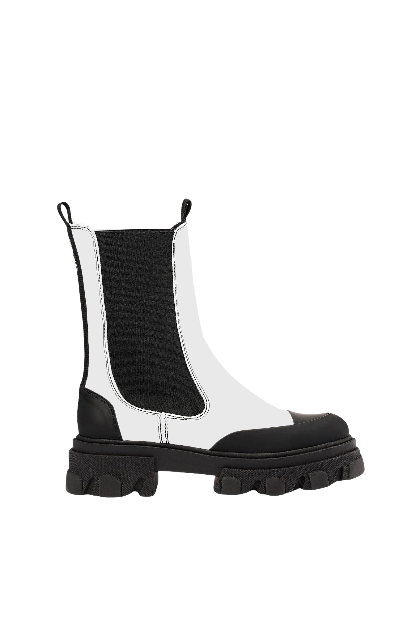 Bottes Chelsea mates en cuir - Egret