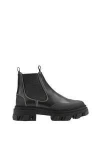 Bottines Chelsea à coutures en cuir - Black