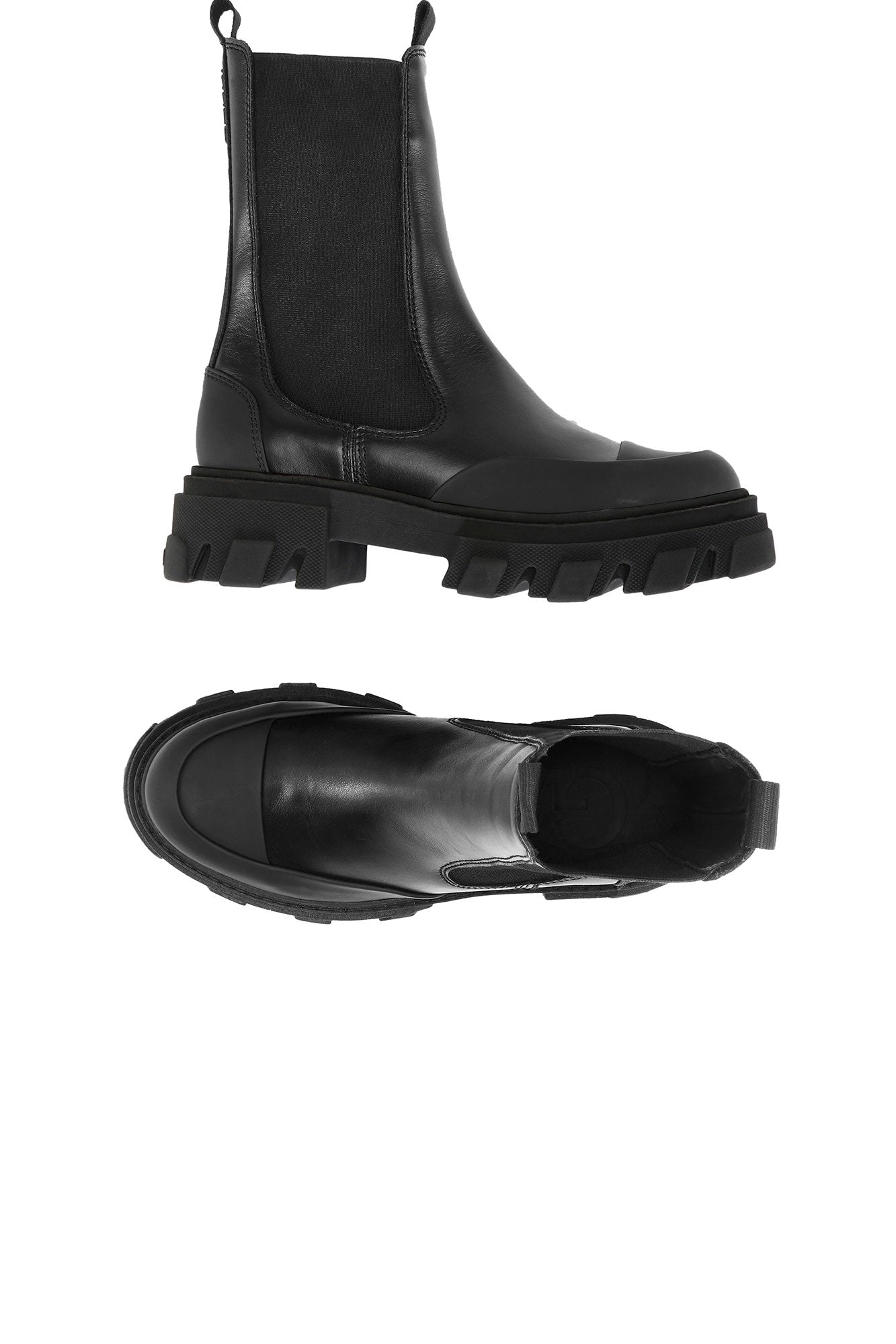 Bottines Chelsea à crampons en cuir - Black