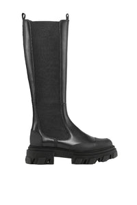 Bottes Chelsea hautes en cuir - Black