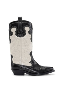 Bottes Western en cuir - Black & Egret