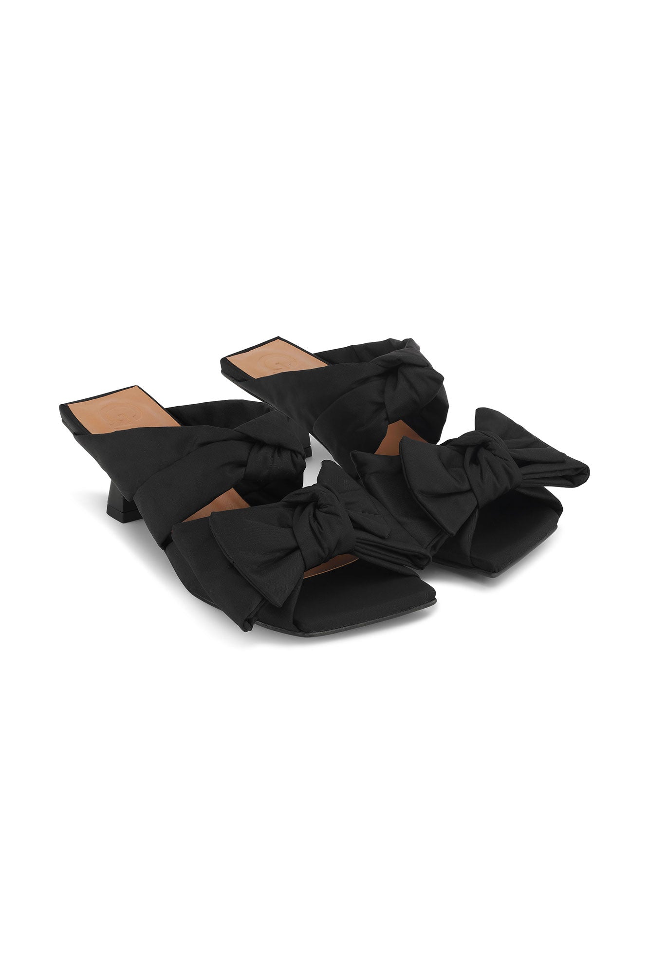 Sandales à petit talon Soft Bow - Black