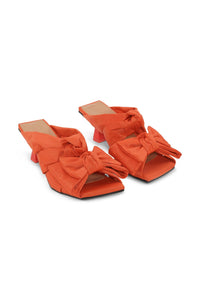 Sandales à petit talon Soft Bow - Orangeade
