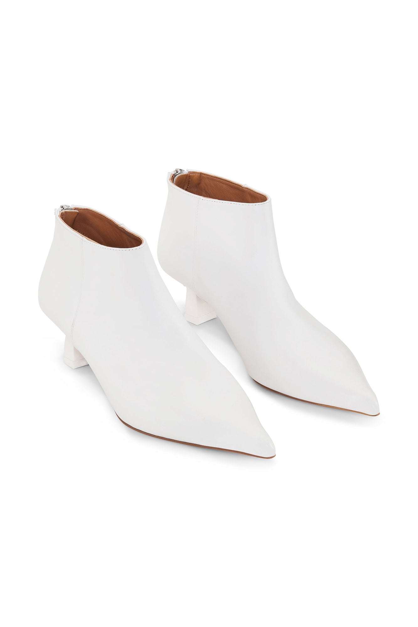 Bottines Soft Pointy en cuir - Egret