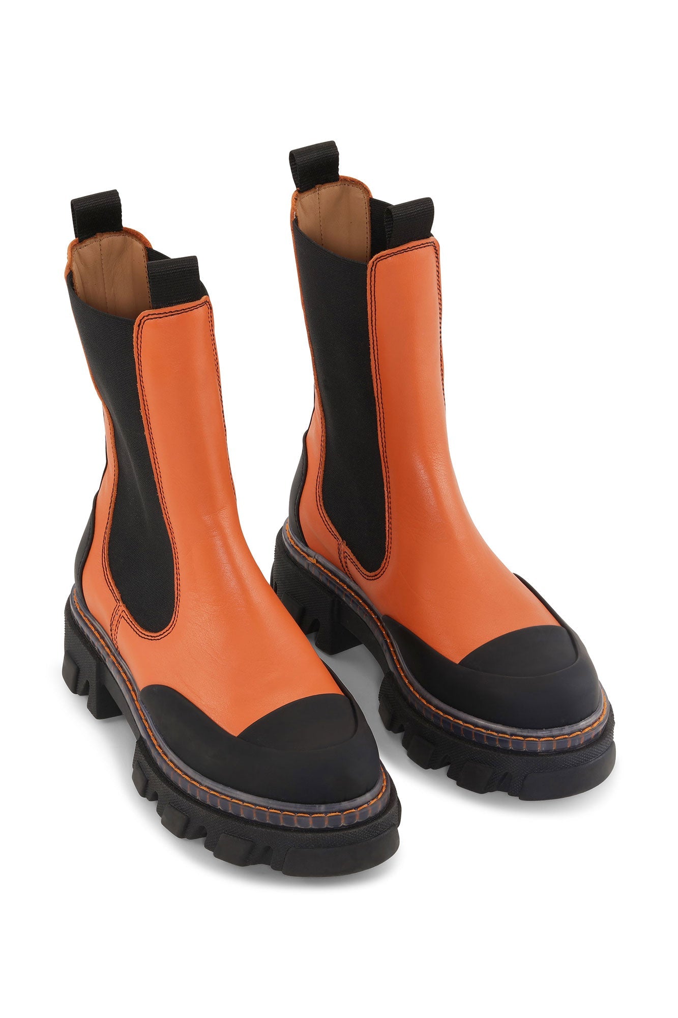 Bottines Chelsea à crampons en cuir - Orangeade