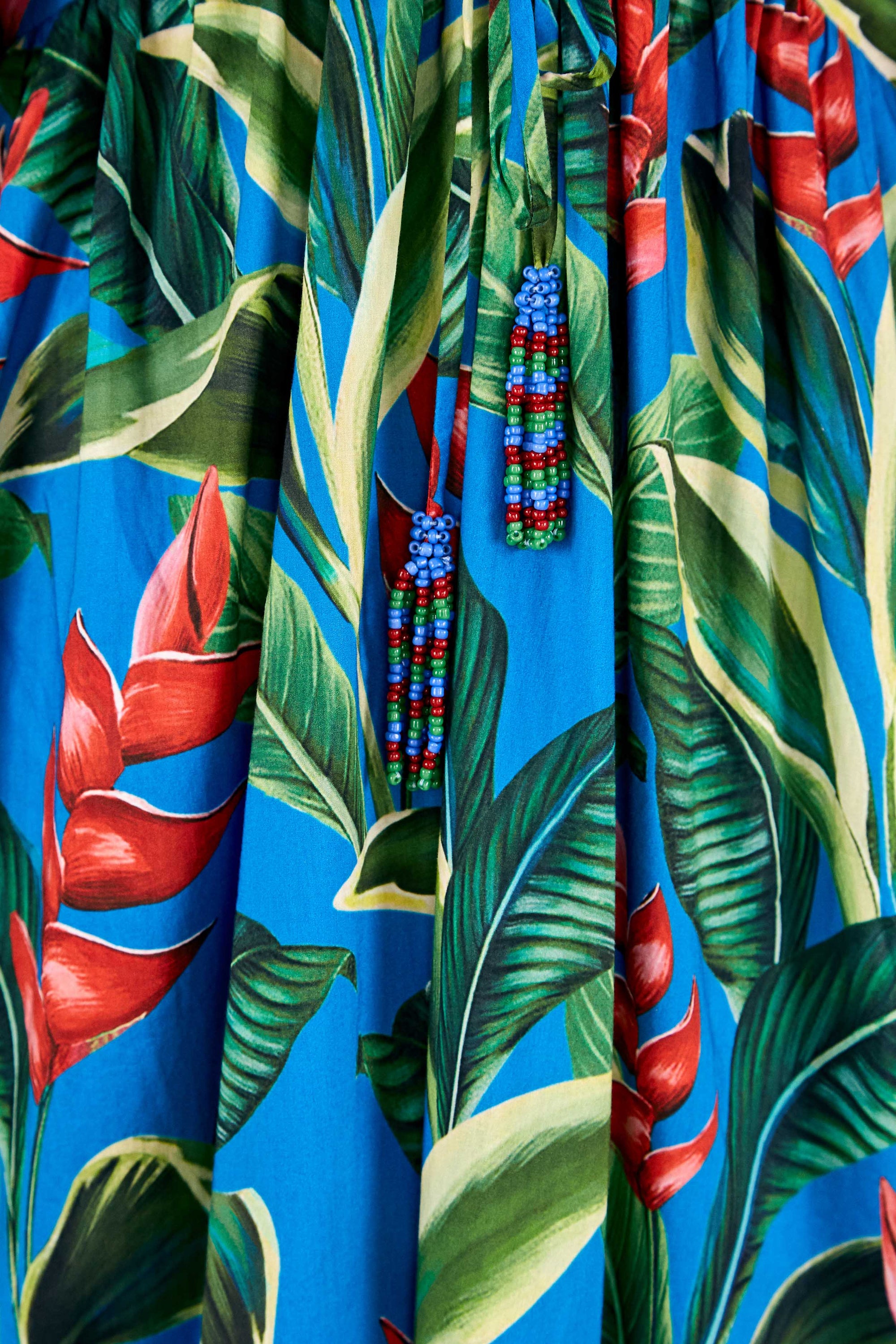 Robe longue Dream Garden - Bleu