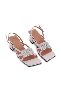 Sandales à talons avec strass - Light Lilac