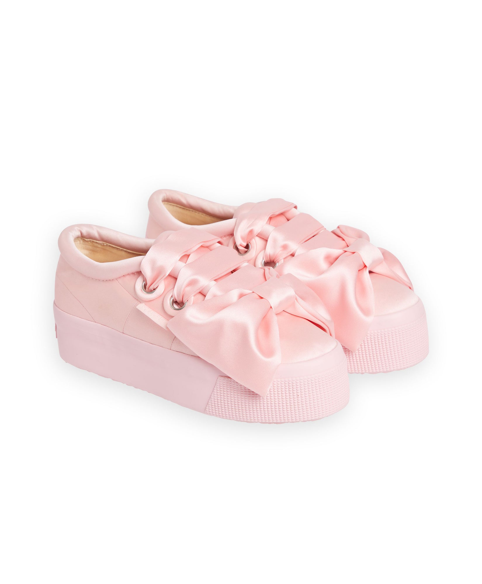 Pink / SUPERGA SATIN BOW SNEAKER