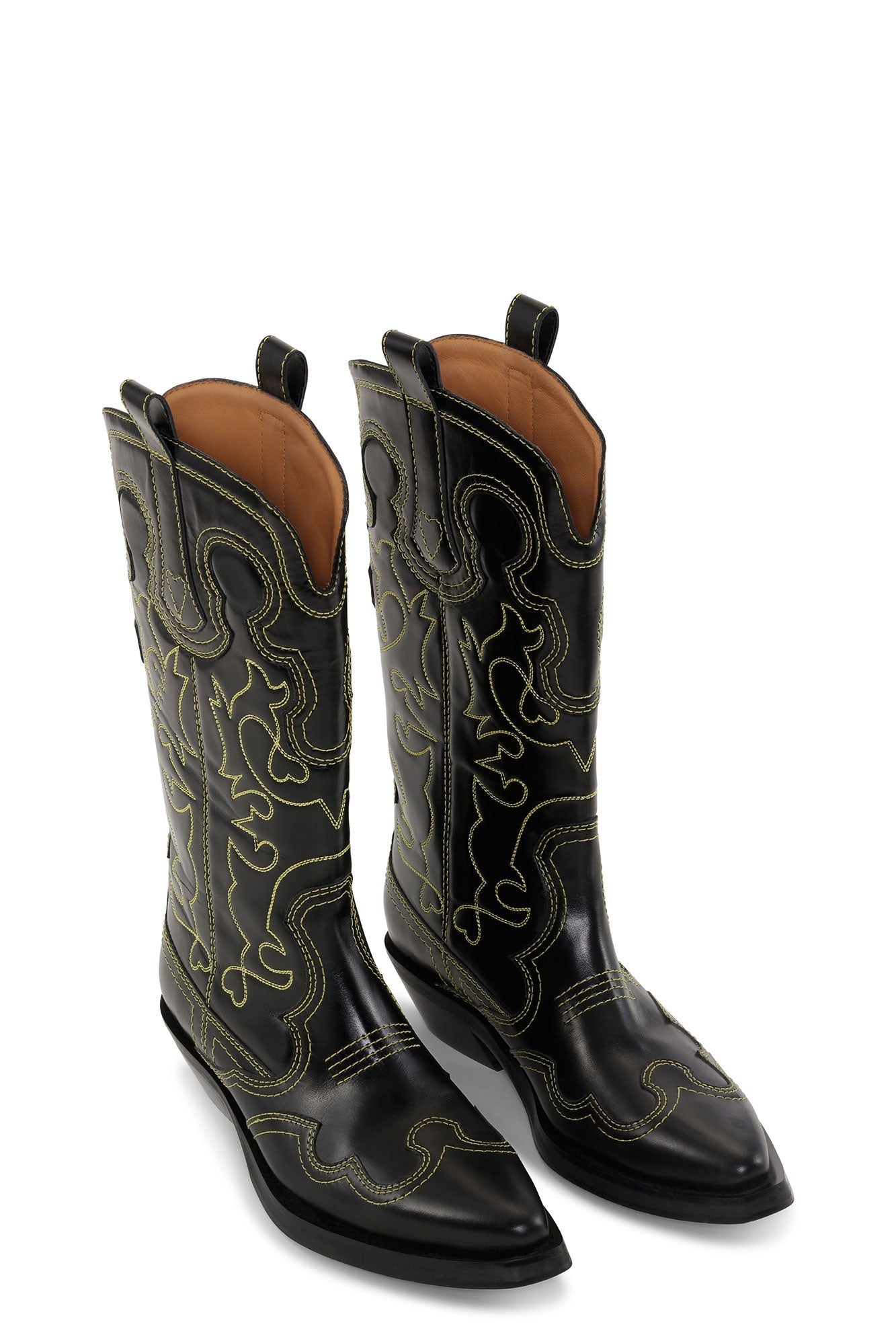 Bottes Western en cuir - Black