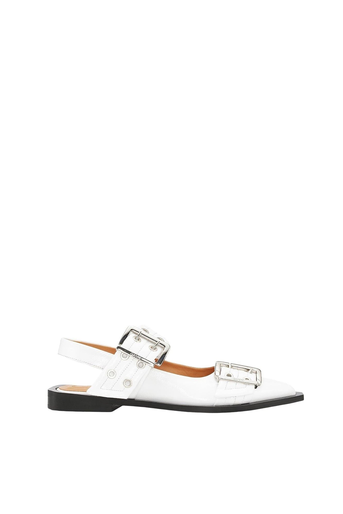 Ballerines à boucles en cuir - Egret