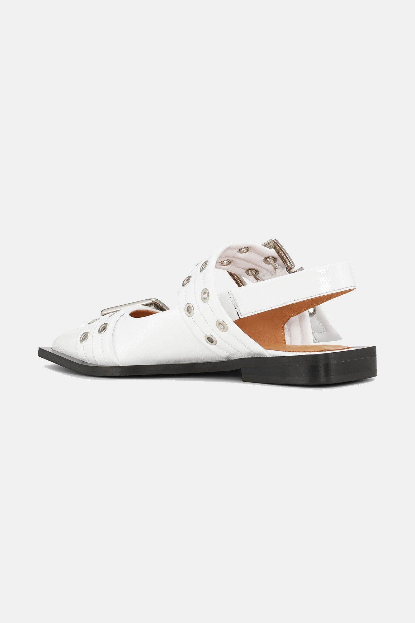 Ballerines à boucles en cuir - Egret