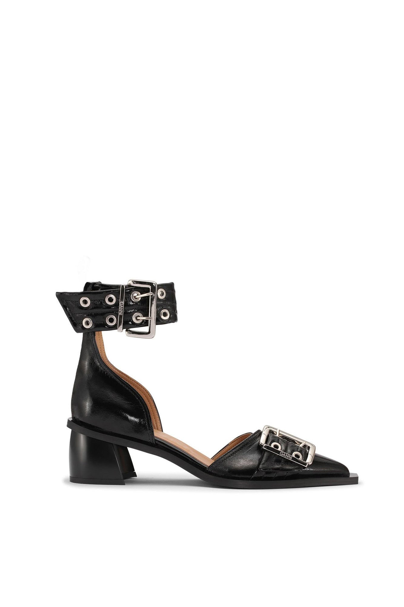 Escarpins ajourés à boucles - Black