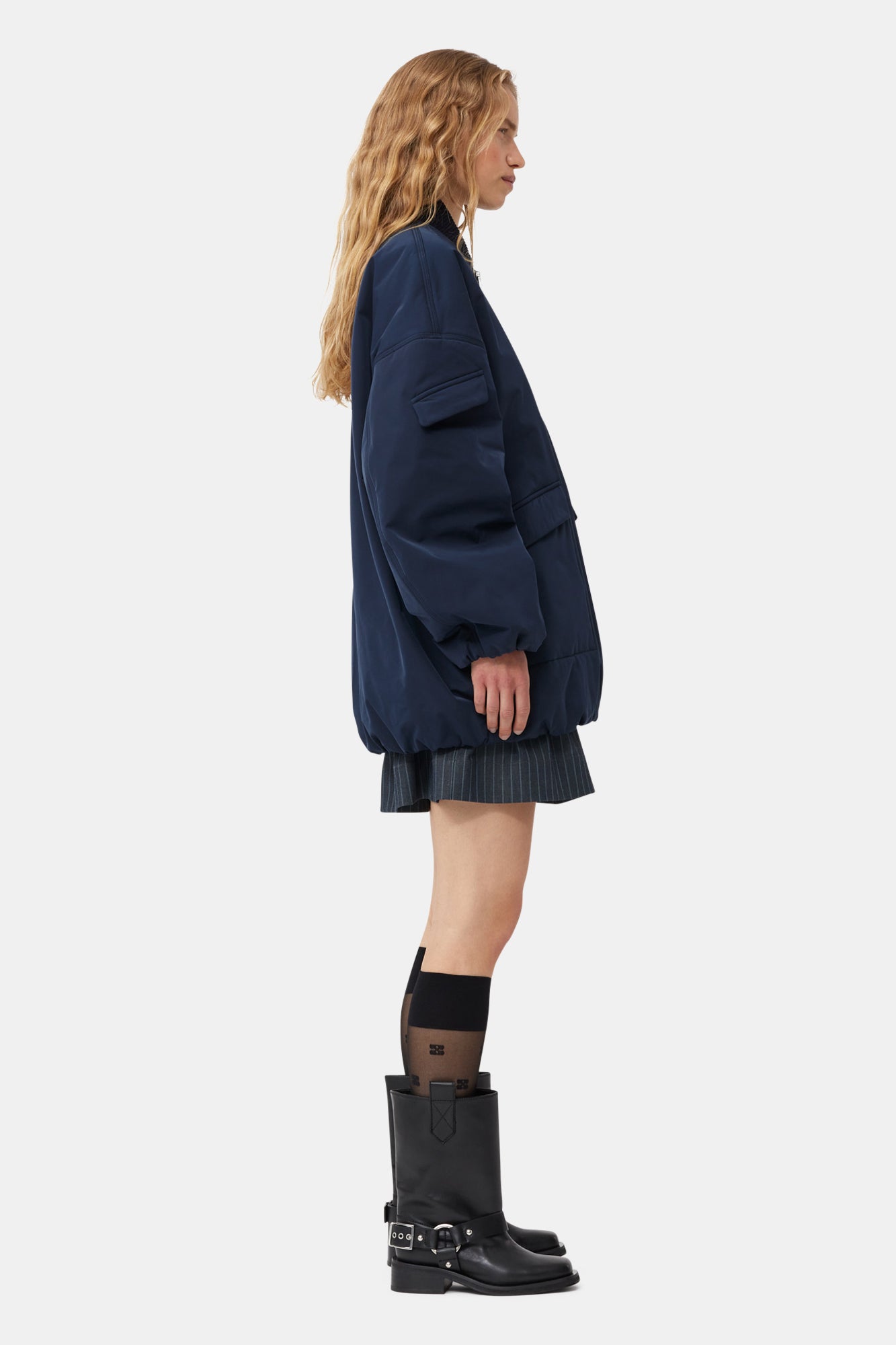 Bottes Biker Mid Shaft en cuir - Black