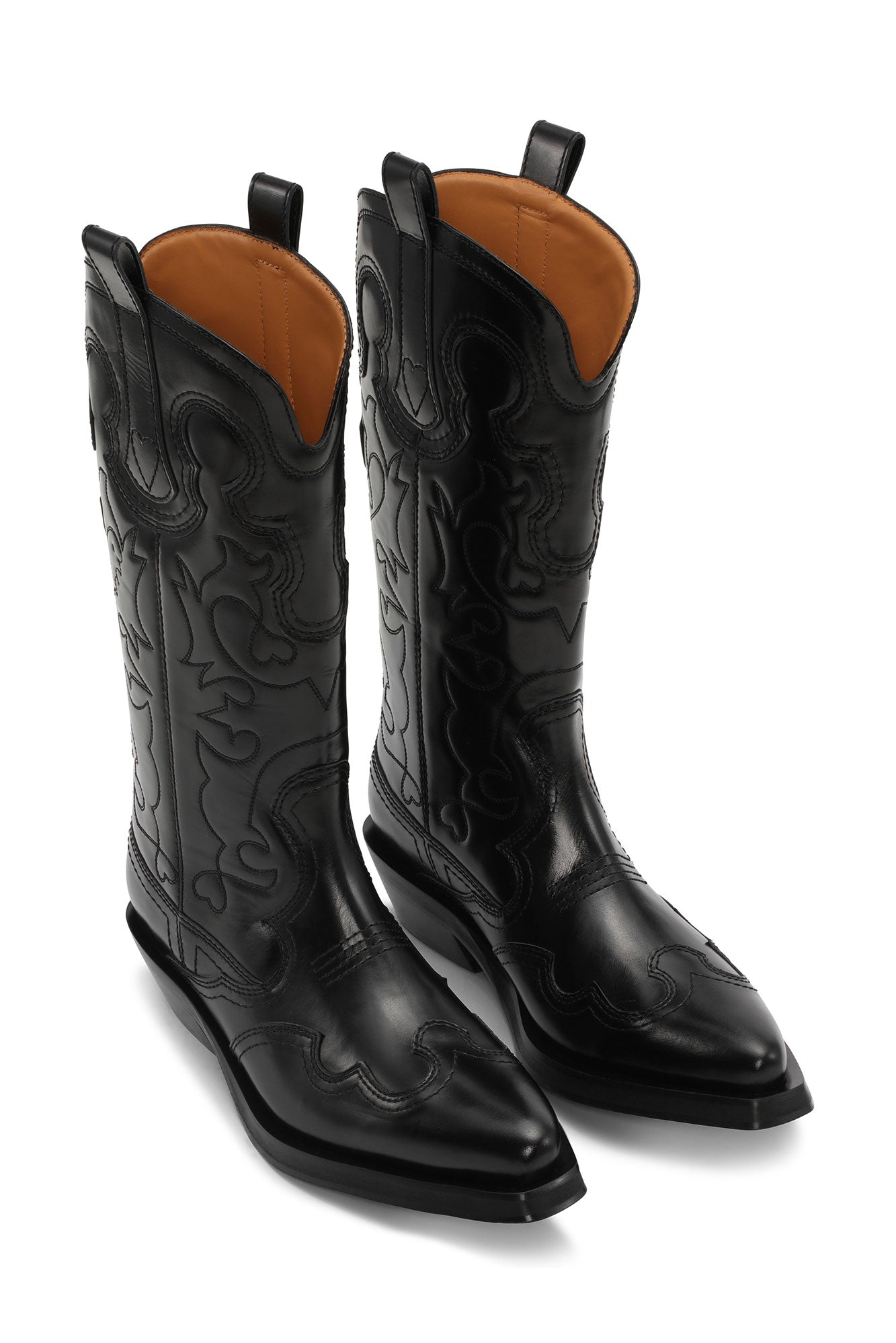 Bottes Western en cuir - Black