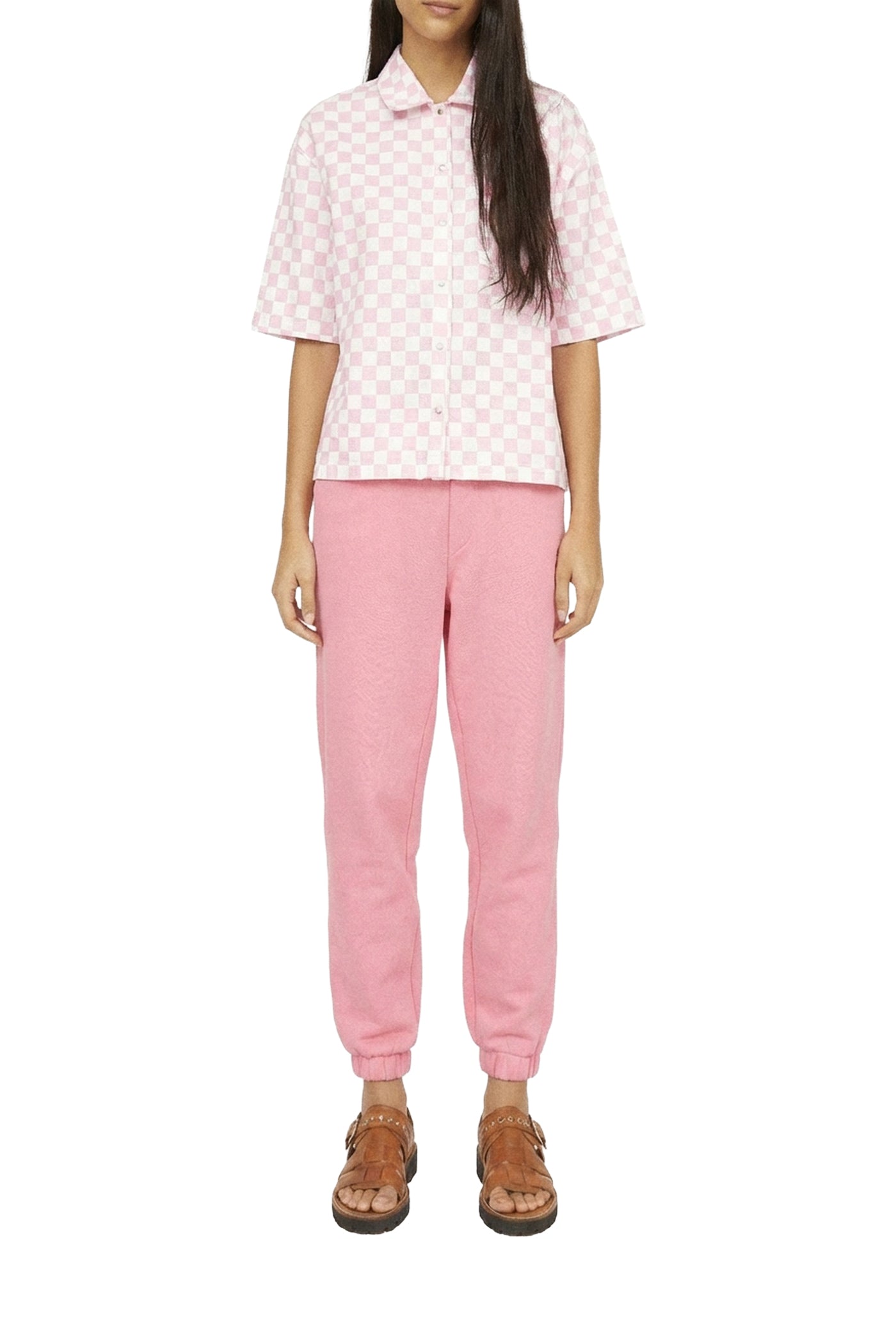 Blouse Tony à damier - Candy Pink