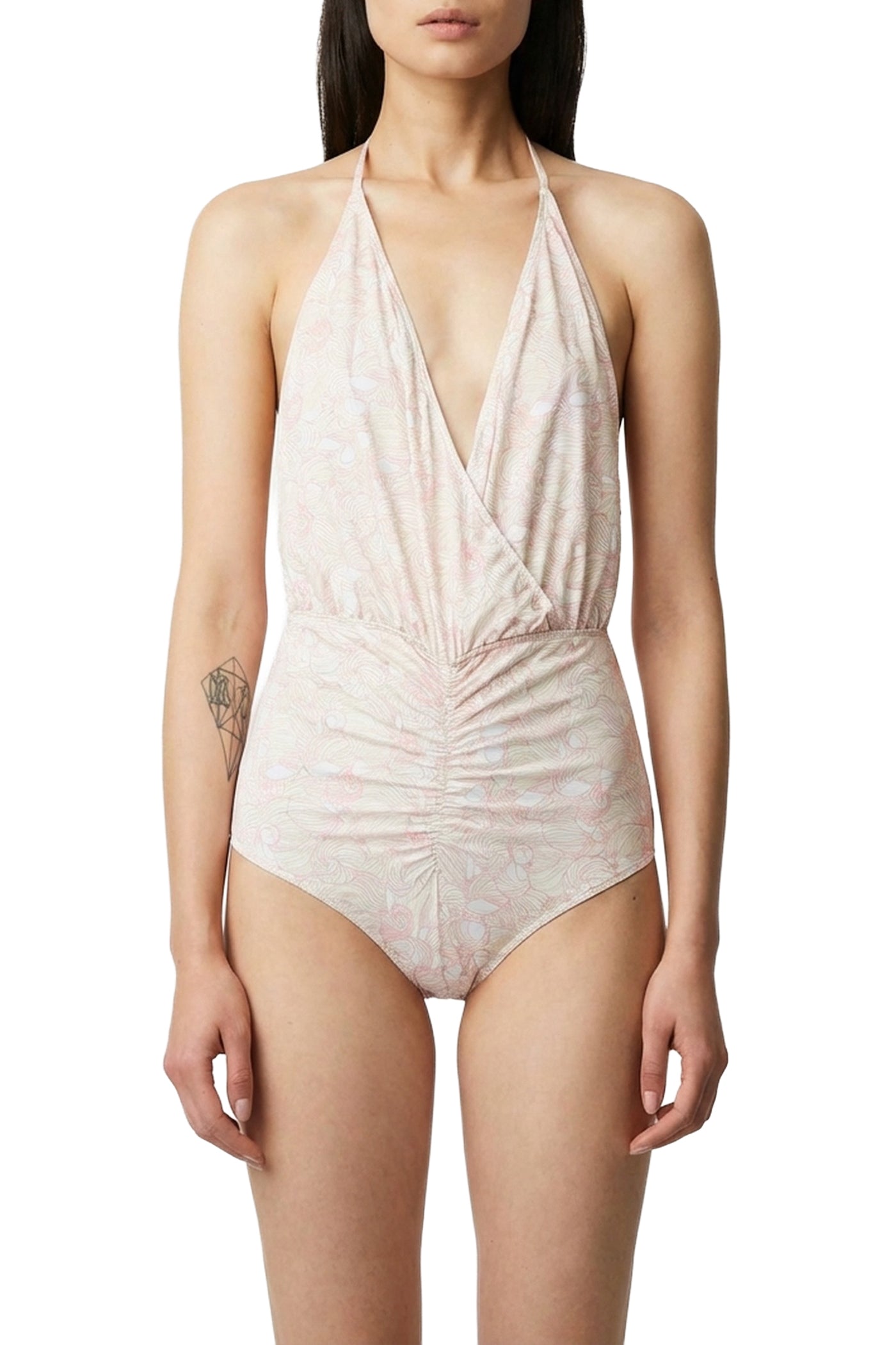 Falcon seashell swimming costume - Soft Pink