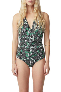 Maillot de bain Falcon à motif coquillages - Vert Prairie