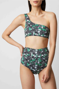Haut de maillot Lino à motif coquillages - Vert Prairie