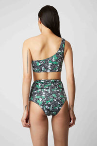 Bas de maillot Vito à motif coquillages - Vert Prairie