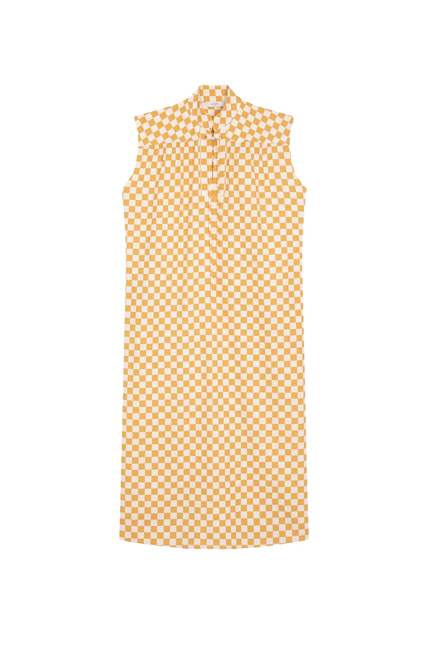 Dreamer chequered midi dress - Gold