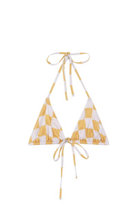 Elvis chequered jersey top - Gold