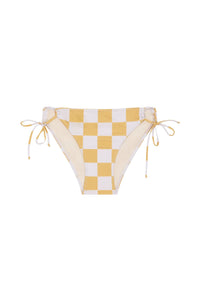 Bas de maillot de bain Wood à damier - Gold