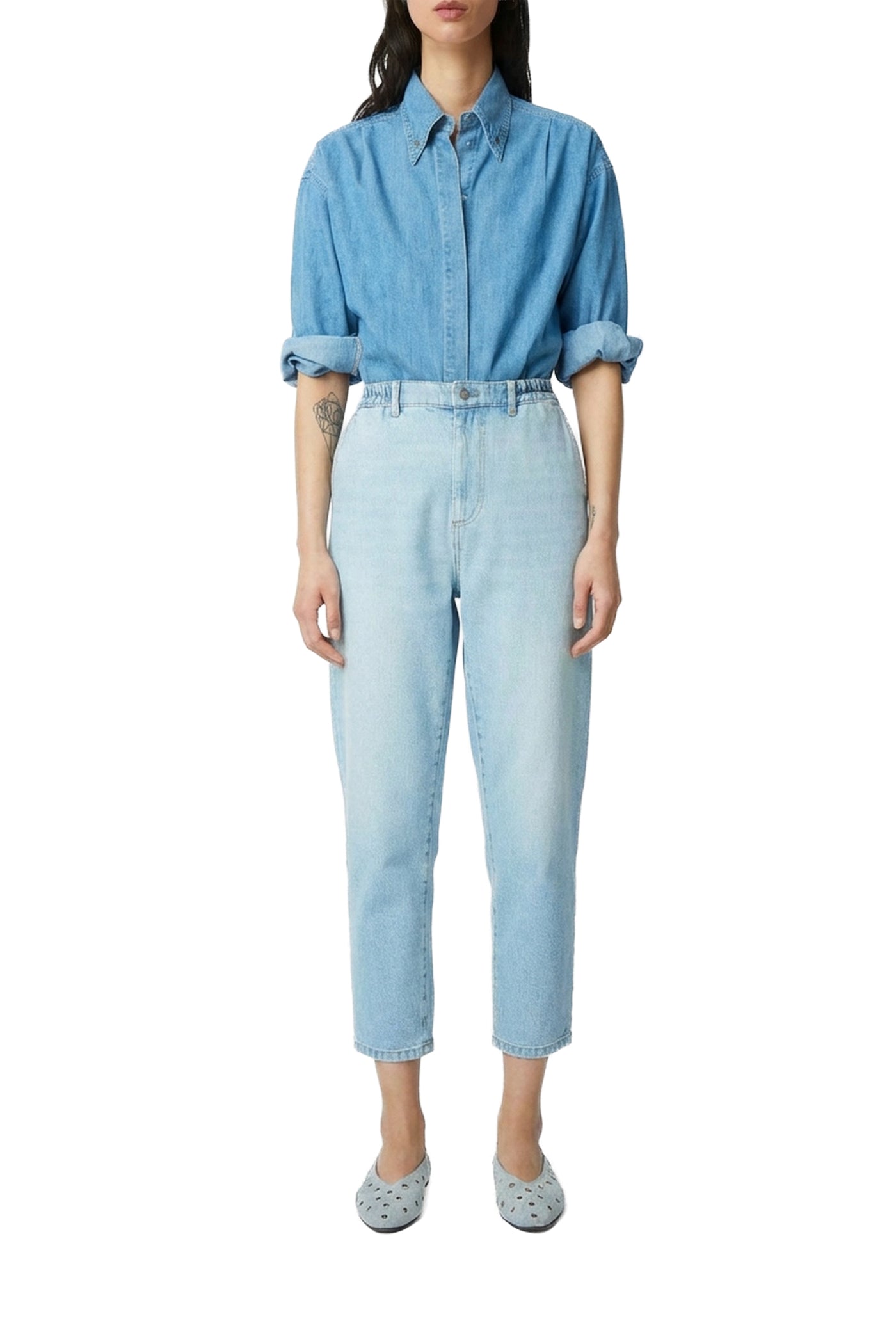 Bloom high-waisted jeans - Ciel Washed