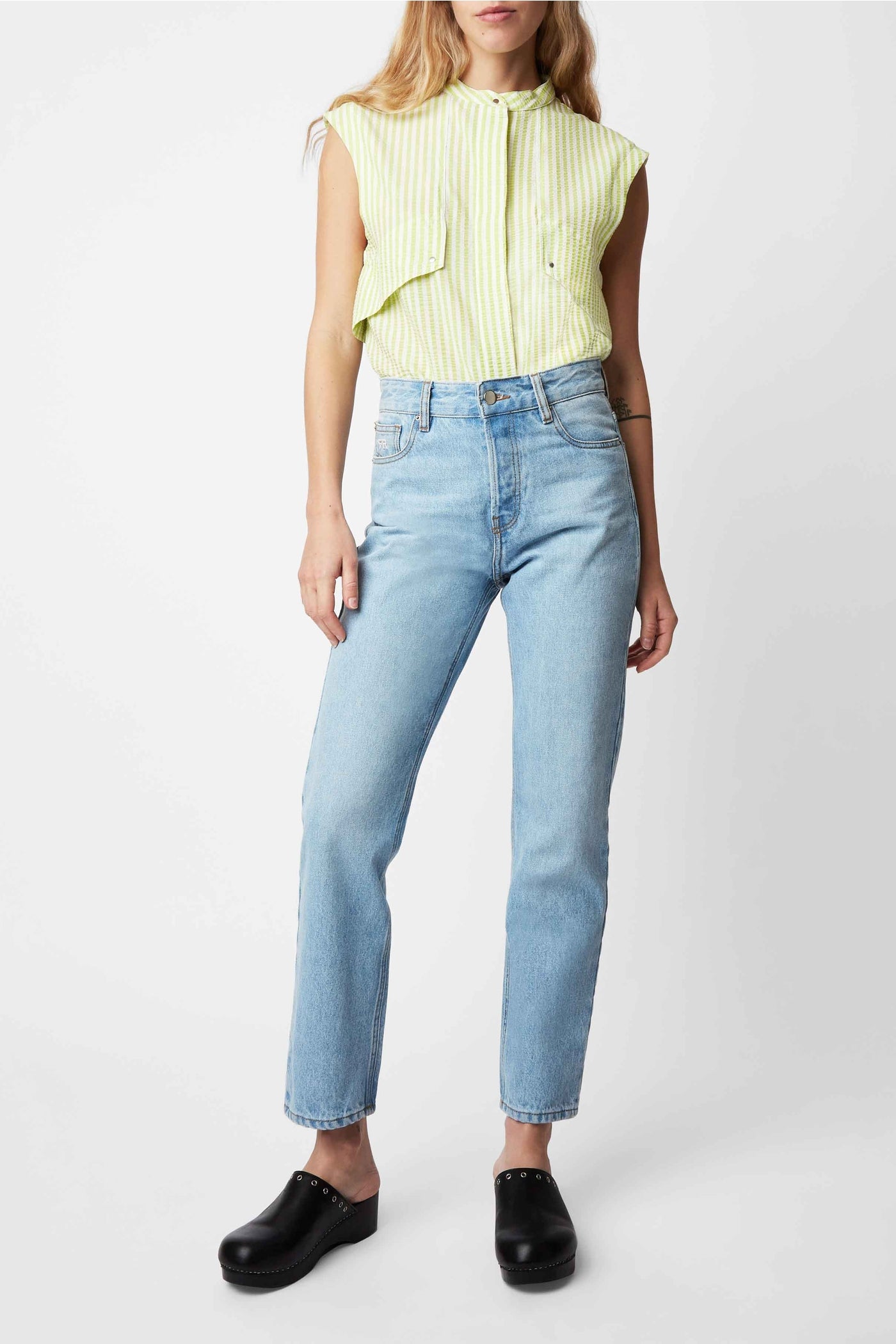 Jean Glory taille haute - Ciel Washed