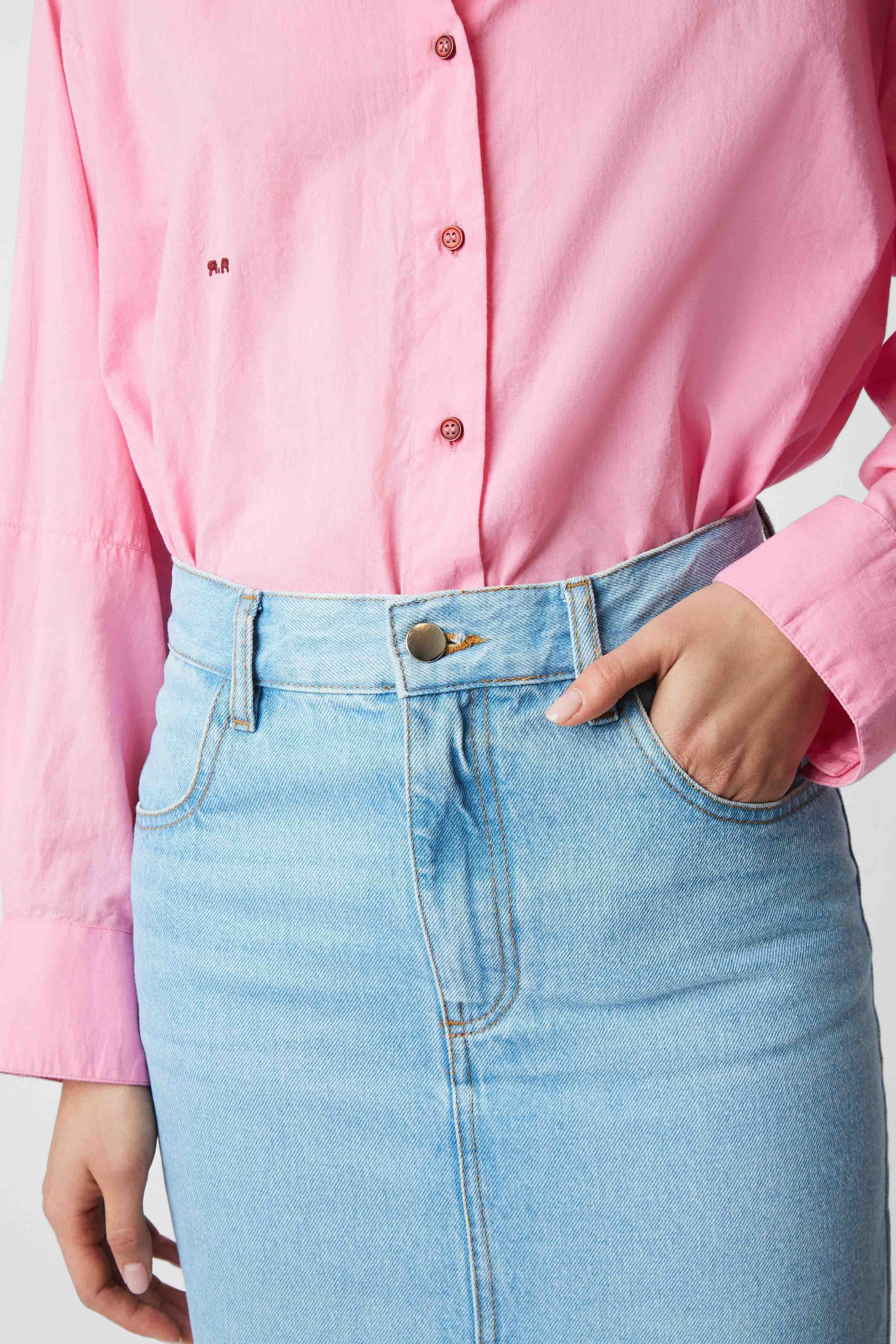 Jupe Mona en denim - Ciel Washed