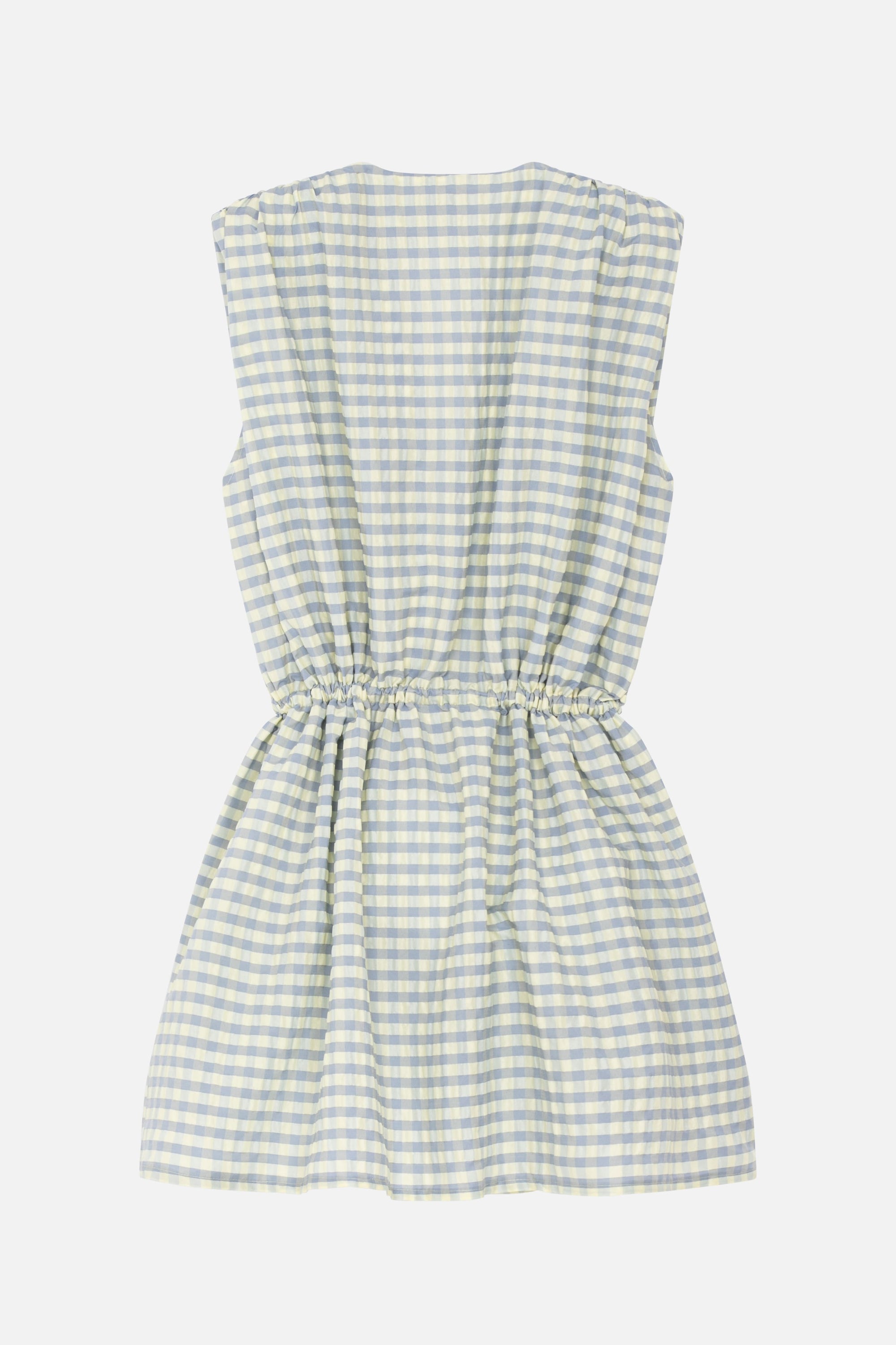 Robe courte Charly à carreaux - Ciel