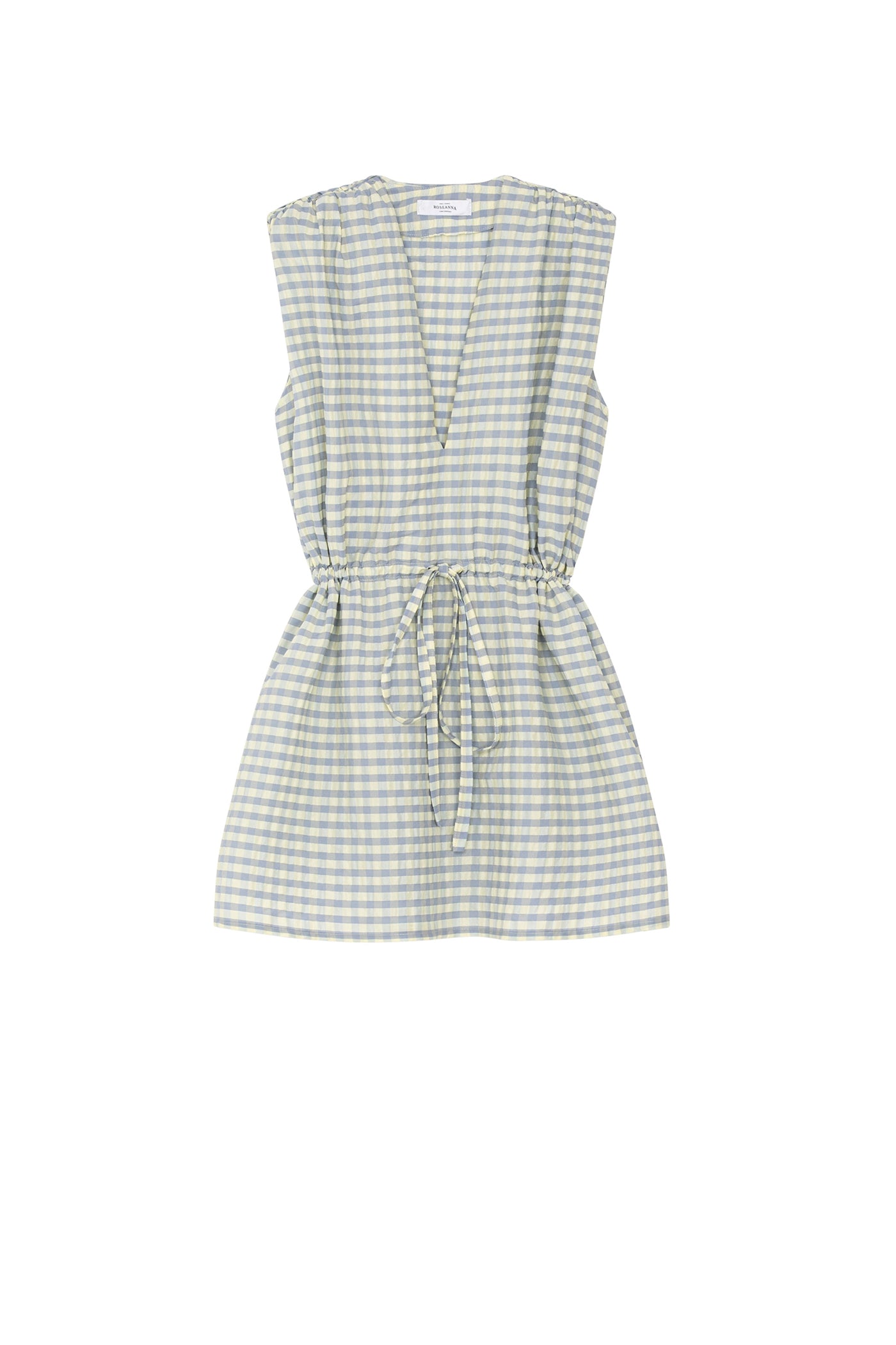 Robe courte Charly à carreaux - Ciel