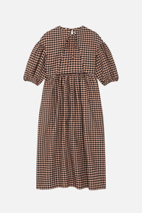 Robe longue Tams à carreaux - Poudre