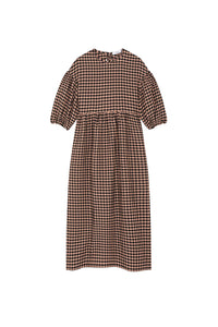 Robe longue Tams à carreaux - Poudre