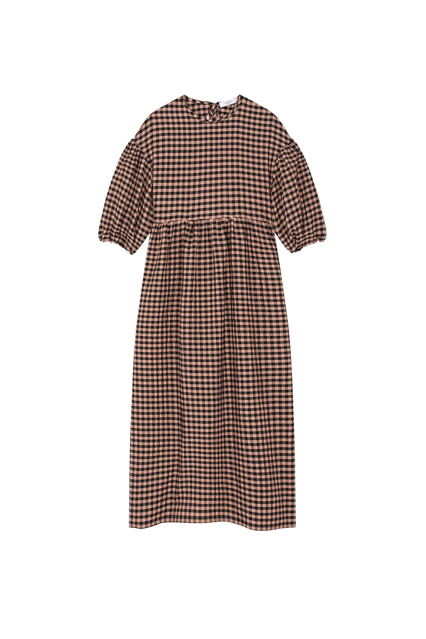 Robe longue Tams à carreaux - Poudre