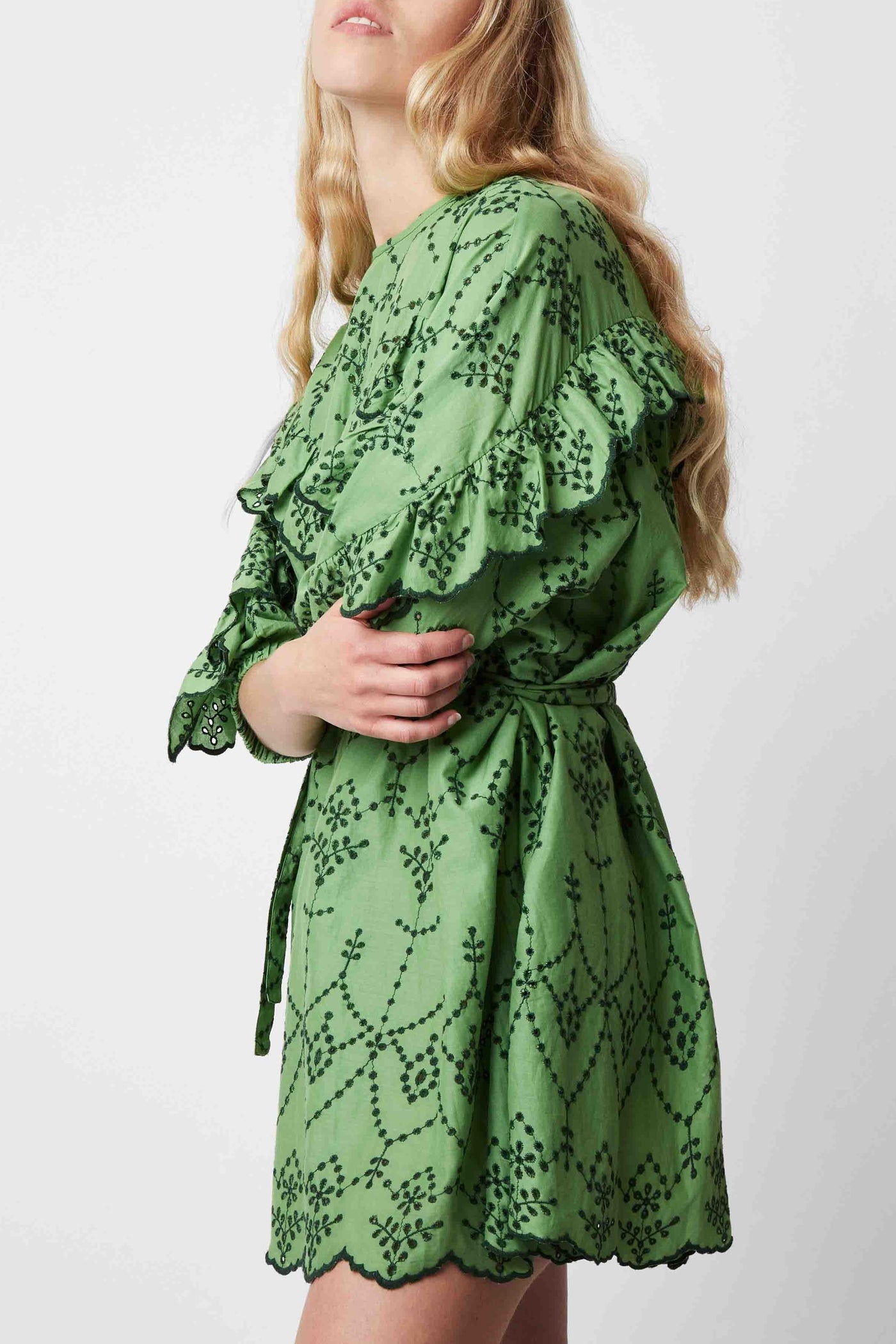 Groovy Felicita short dress - Prairie green