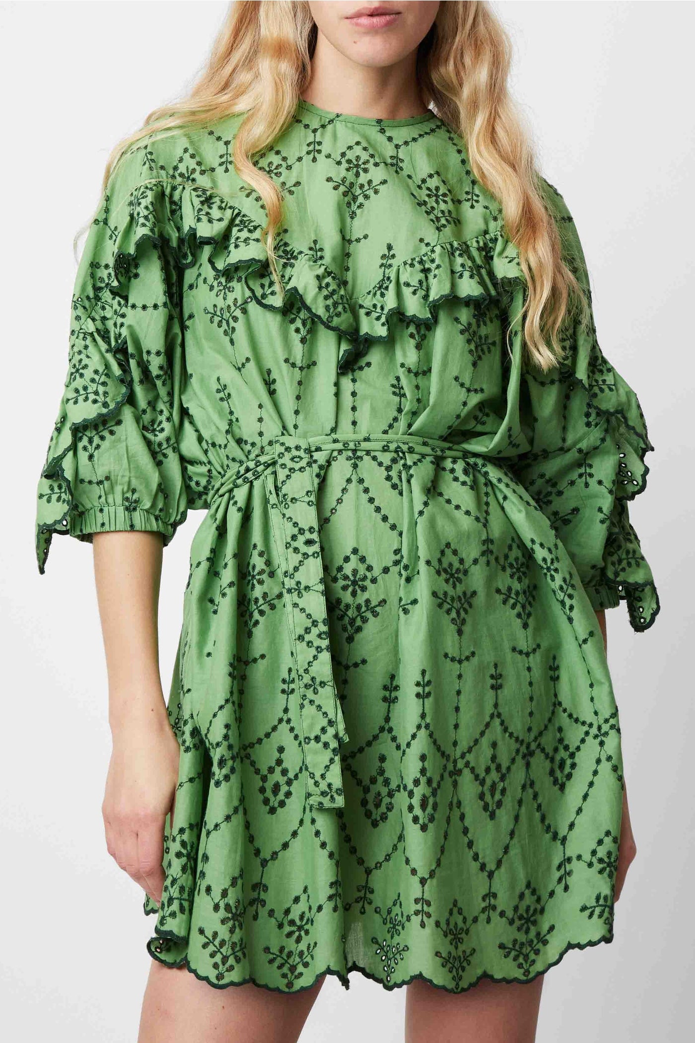 Groovy Felicita short dress - Prairie green