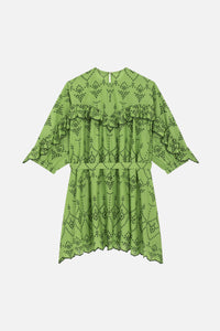 Groovy Felicita short dress - Prairie green