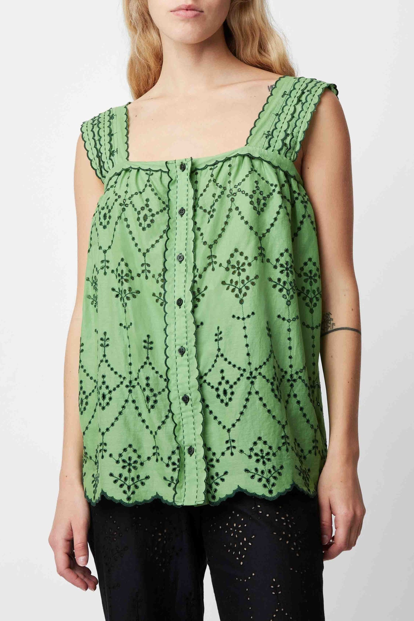 Haut Miss Felicita - Vert Prairie