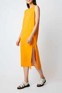 Robe longue Frizzi en coton - Mandarine