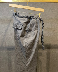 105 // Pantalon chino Gregoire en coton - Faded Black & Grey