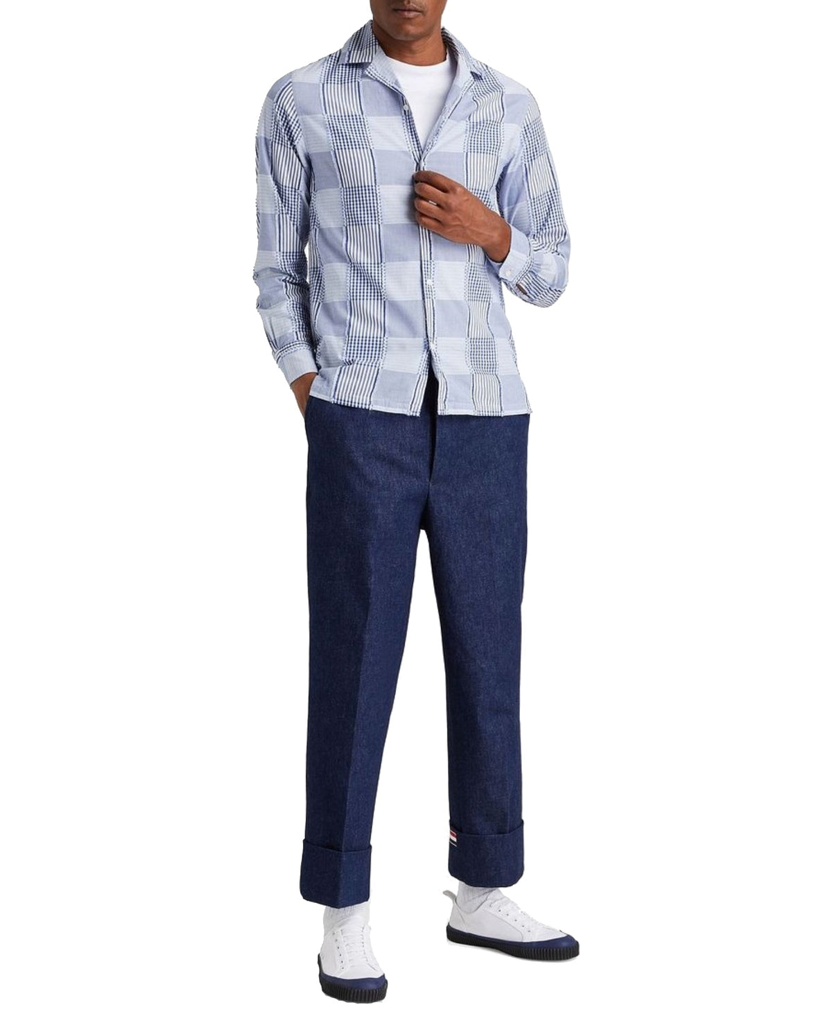 WHITE/BLUE // Chemise Eren