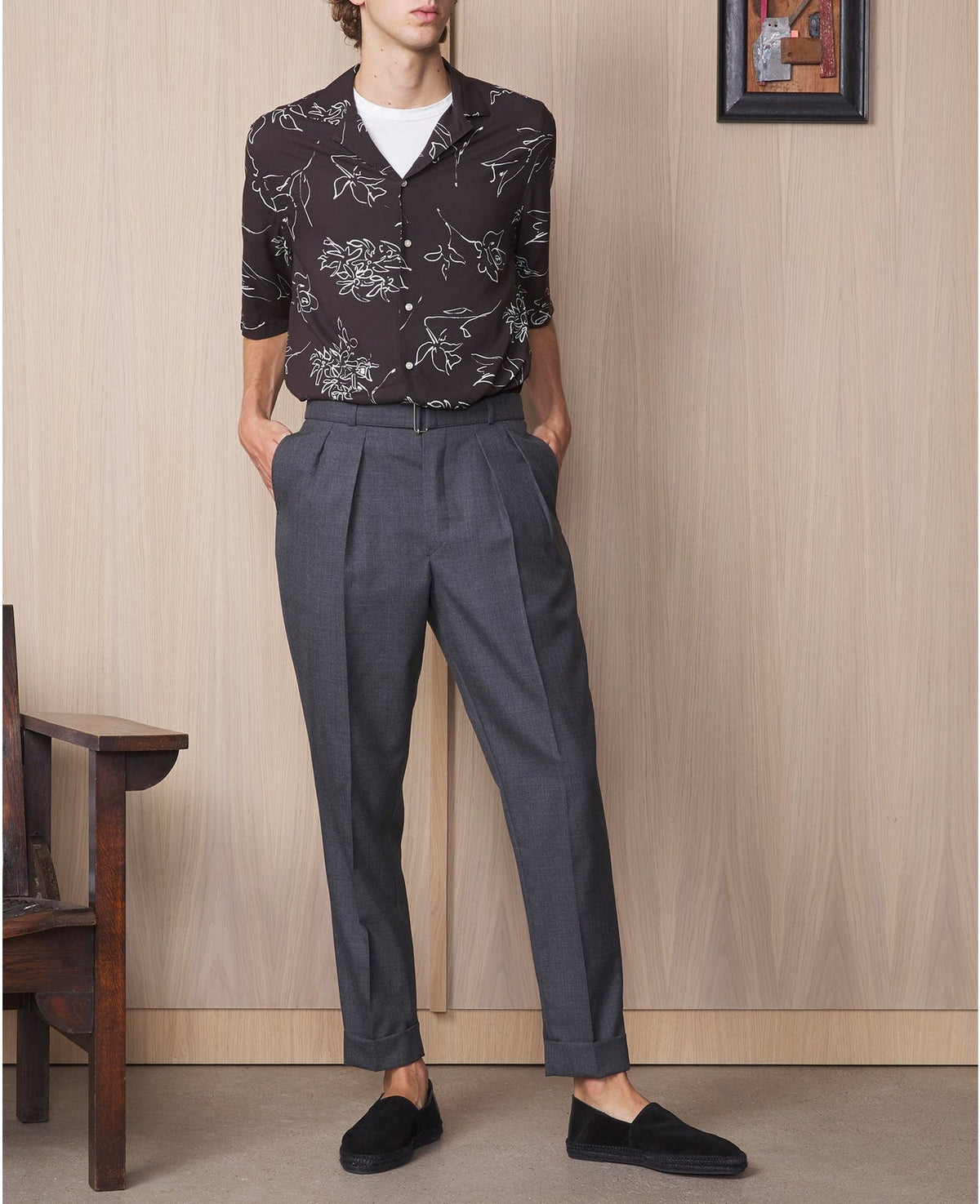 BLACK/ECRU // CHEMISE EREN