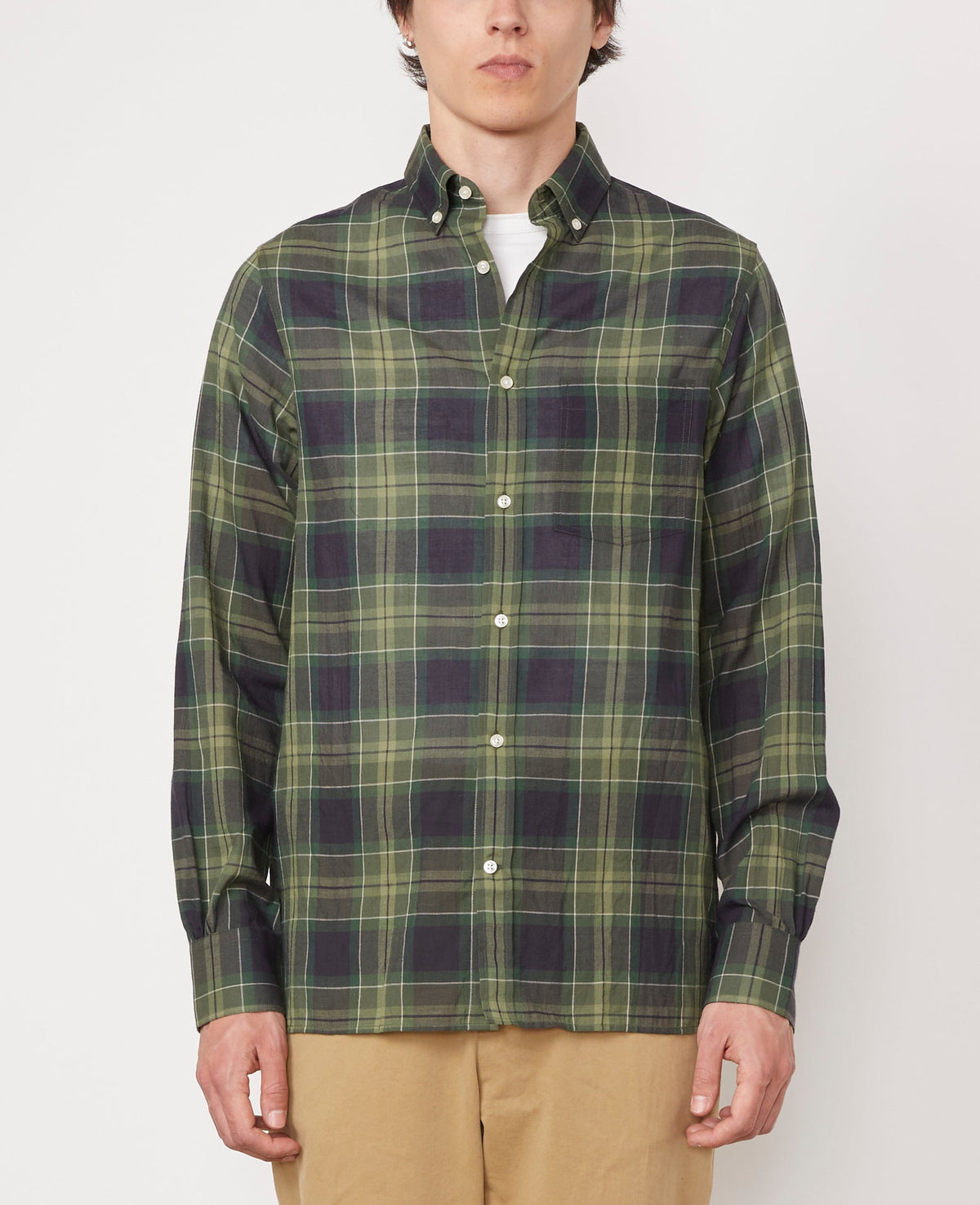 GREEN/MIDGREEN/NAVY // Chemise Arsene