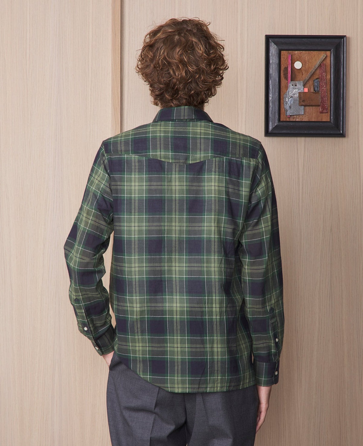 GREEN/MIDGREEN/NAVY // Chemise Arsene