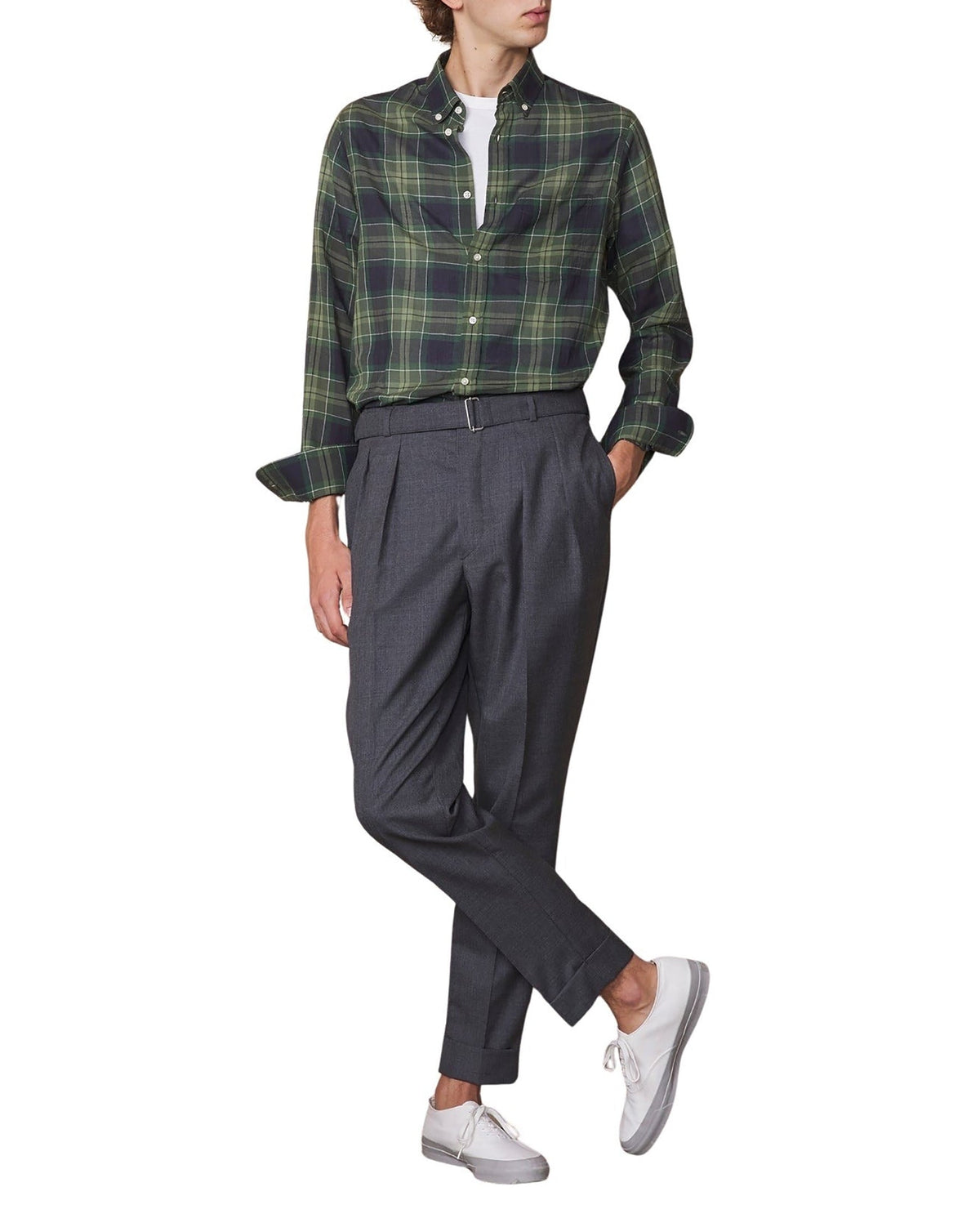 GREEN/MIDGREEN/NAVY // Chemise Arsene