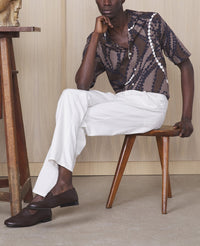 70 // Chemise Eren en coton - Cocoa & Taupe & Ecru