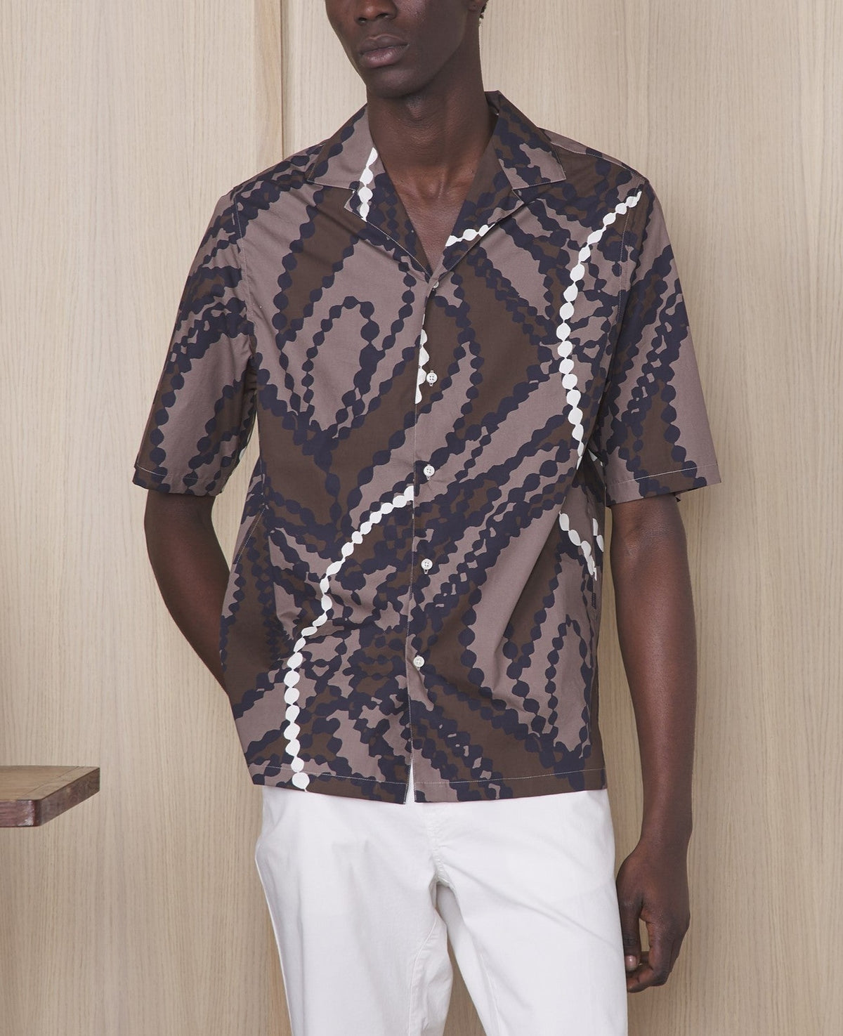 70 // Chemise Eren en coton - Cocoa & Taupe & Ecru