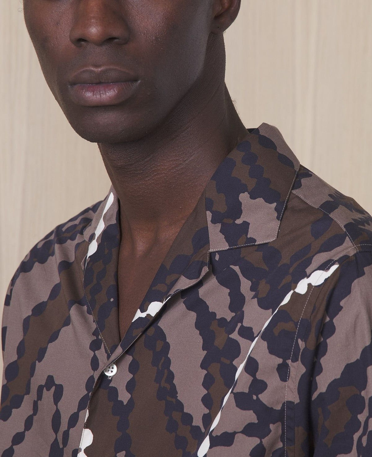 70 // Chemise Eren en coton - Cocoa & Taupe & Ecru