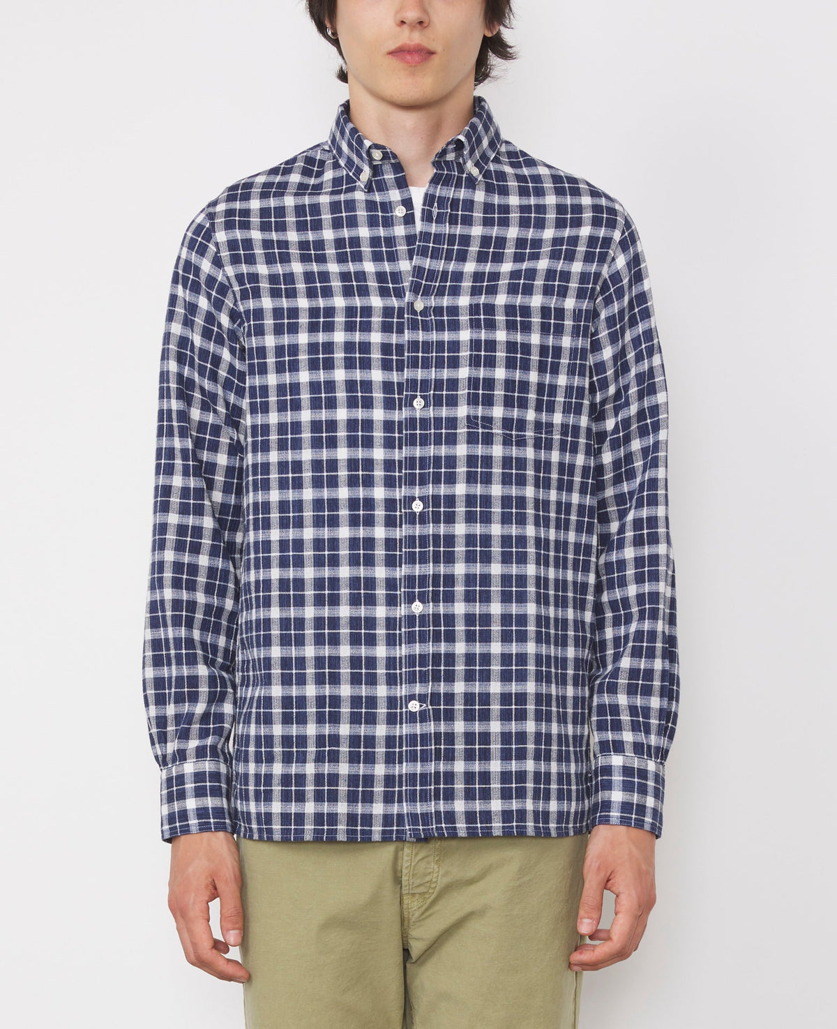 NAVY/WHITE // Chemise Arsene